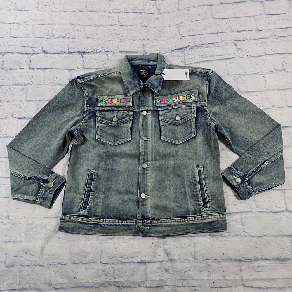 WeSC Trucker Jacket MEN L WOMEN XL Summer Light Wash Guilty Pleasures Denim